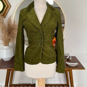 Halogen Olive Green Corduroy Women's Blazer